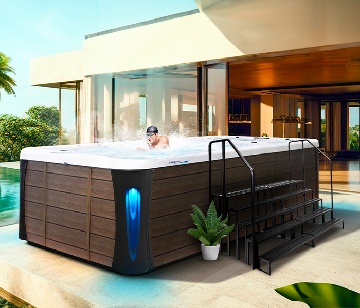 Calspas hot tub being used in a family setting - Wales